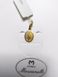 Medaglia miracolosa in oro giallo 18 kt 750%   Pendent Sacred yellow  gold 41/20