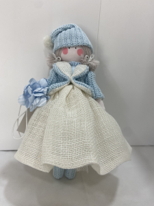 Dollhouse Bambola con abiti in lino e cotone realizzata a mano Celestina