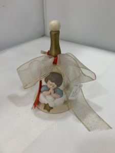 Campana in ceramica con decoro angelo Shan cod. N048.1
