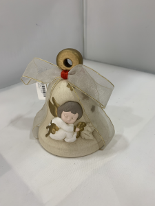 Campana in ceramica con decoro angelo Shan cod. N053.1