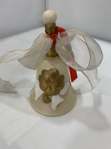 Campana in ceramica con decoro quadrifoglio Shan cod. N050.1