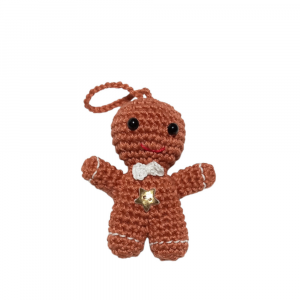 Amigurumi Omino Pan di Zenzero di Natale ad uncinetto 7x9 cm - Crochet by Patty