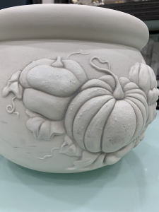 Vaso in ceramica Shan con decorazioni Zucche cod. F099.11
