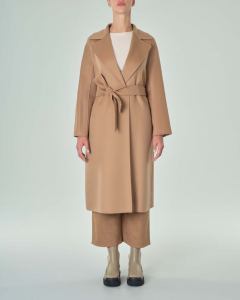 Cappotto donna Max Mara Studio Cles in misto cashmere e seta Cammello