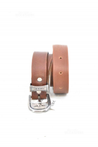 Belt In Genuine Leather Michel Lòachoz Brown