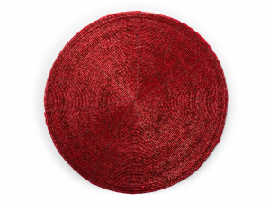 H&H Tovaglietta in perline di vetro colore rosso cm 36