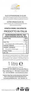 Latta da 1 litro di olio extra vergine di oliva 100 % italiano