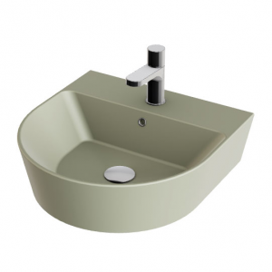 Wall-mounted washbasin with ceramic overflow - Forma Collection by Azzurra Ceramica