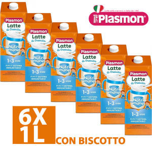 PLASMON LATTE DI CRESCITA BISCOTTO 12-36 MESI 6X1L