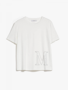 T-shirt Monviso in cotone e modal bianca Max Mara Leisure