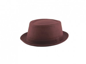 Cappello Pork Pie Marone Hat