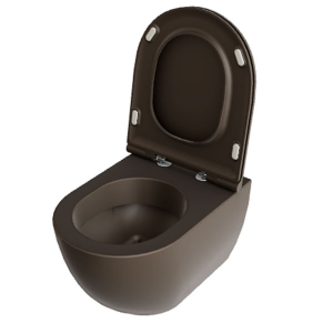 Easy Clean Comoda wall-hung toilet bowl complete with quick fastener and seat