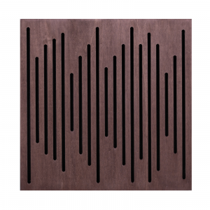 Pannello Fonoassorbente Decorativo Wave Wood Line Noce scuro
