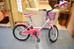 Bike Baby Girl Star Alpine All Pink With Basketball