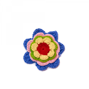 Fiore colorato ad uncinetto 6 cm - 10 PEZZI - Crochet by Patty