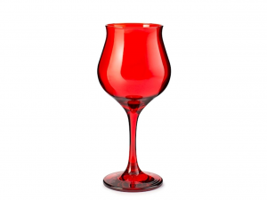 Set 6 calici in vetro rosso vino bianco Wavy cl 31,5