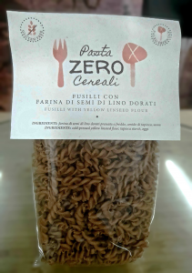 Zero Cereal Fusilli mit Leinsamenmehl. Kein Gluten - keine Hülsenfrüchte - keine Milchprodukte
