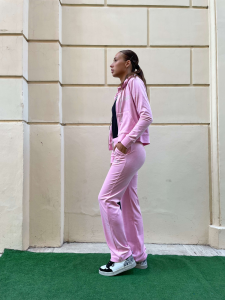 Pantalone Diamante Trim Track Pants rosa Juicy Couture