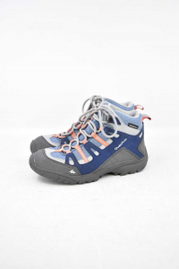 Boots Quechua Blue Grey Orange Size 34