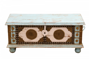 Baule in legno di palissandro indiano con finitura con intarsi in ottone #VI14