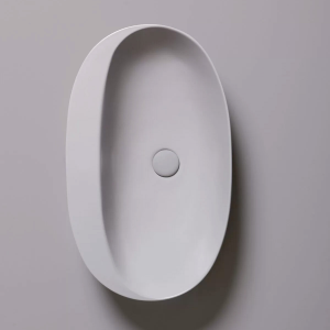 OVAL lavabo en céramique à poser sans trou Elegance Circle by Azzurra Ceramica