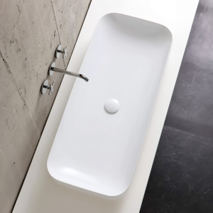 Lavabo in ceramica da semincasso/appoggio Elegance Soft by Azzurra Ceramica