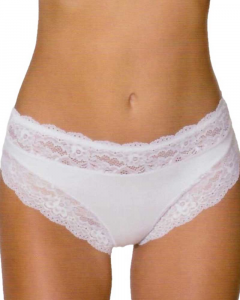 Risveglia I Sensi 3 Slip Donna Pizzo Cotone Modal Vita Media