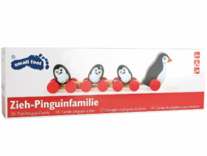 Famiglia pinguini da tirare