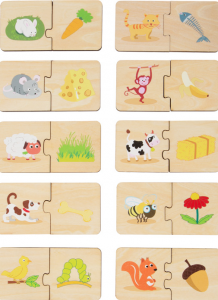 Puzzle in scatola Animali che mangiano