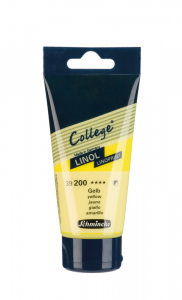 200 college giallo linol linoprint 75 ml inchiostro per stampa ad acqua