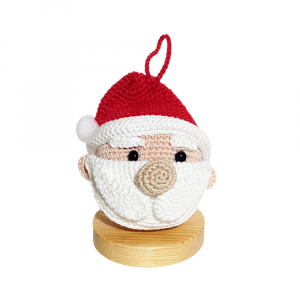 Amigurumi Palla Babbo Natale ad uncinetto 11x10 cm - Crochet by Patty
