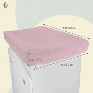 Copri fasciatoio in spugna di cotone colore rosa related image