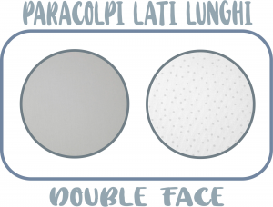 MORBIDO PARACOLPI Lettino Culla Neonato Double Face Protezione Avvolgente Cotone - MADE IN ITALY- Lati Lunghi (Pois Grigio) related image