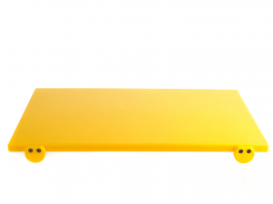 BERTOLI Tagliere plastica giallo con batterie 60x40x2 Utensili da cucina