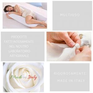 Babysanity® Cuscino Gravidanza Di Qualità' Per Un Allattamento Confortevole Del Neonato Cotone 100% - Made In Italy - (Pois Grigio) related image