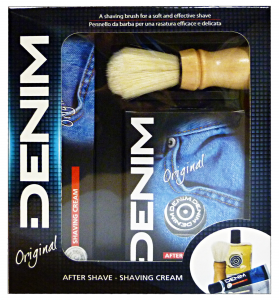 DENIM Confezione regalo original crema barba+aft+pennello