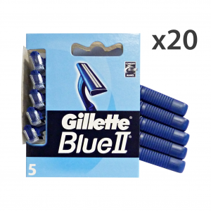 GILLETTE Set 20 Blue Ii R&G X 5 Pezzi Prodotti Per Rasatura