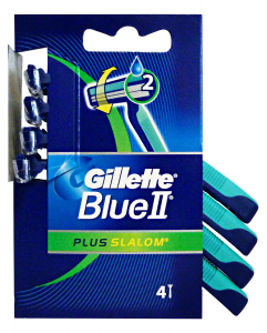 GILLETTE Blue Ii Slalom Plus R&G X 4 Pezzi - Lame E Rasoi