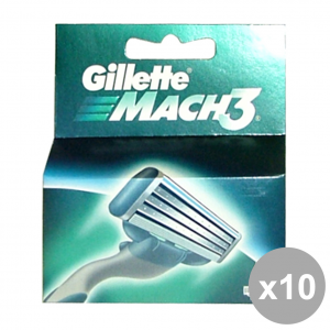 GILLETTE Set 10 Mach3 Solo Ricarica X 5 Pezzi Prodotti Per Rasatura