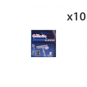 GILLETTE Set 10 Sensor Excel Solo Ricarica X5 Pezzi Prodotti Per Rasatura
