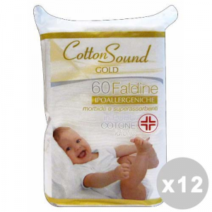 FALDINE Set 12 FALDINE Baby ipoallergenico 11x9 * 60 pz. cotton sound