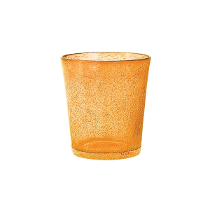 H&H Set 6 Bicchieri In Vetro Giada Tavola Cl28 Arancio Arredo Tavola