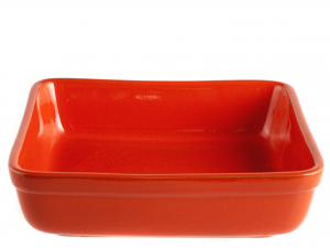 HOME Pirofila ceramica quadro cm 22 arancio Strumenti da cucina
