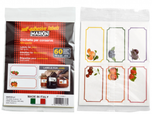 MARKIN Set 10 Confezione 60 Etichette Adesive Per Confetture Utensili da cucina