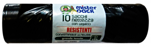 MISTER PACK Sacchi 70x105 Neri 10 Pezzi Con Legacci Riordino