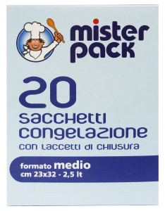 MISTER PACK Freezer scat.23x32 20 pz. medi - Avvolgenti e sacchetti alimenti