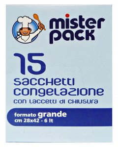 MISTER PACK Freezer scat.28x42 15 pz. grandi - Avvolgenti e sacchetti alimenti
