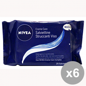 NIVEA Set 6 Salviette Struccanti Anti Creme Care X 25 Pezzi 89232 Saponi E Cosmetici