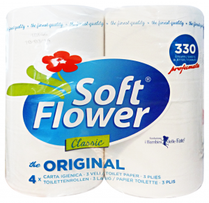 SOFT FLOWER X4 compatta profumata igienica - Carta igienica
