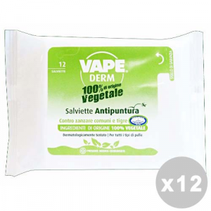 VAPE Set 12 VAPE Salviette vegetali antipuntura * 12 pz. - insetticidi e repellenti